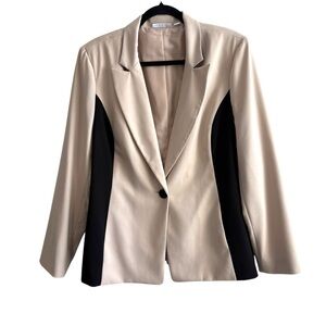 Susan Graver Tan and Black Blazer